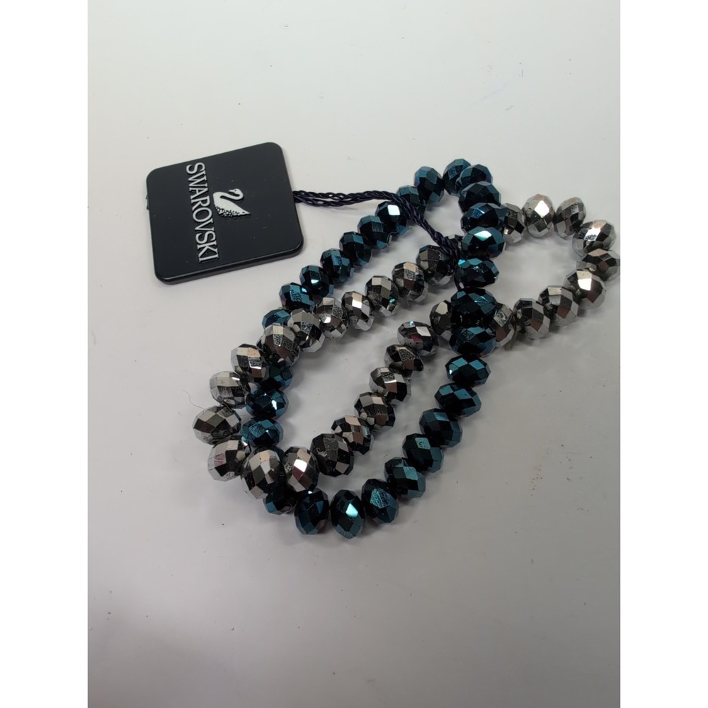 Swarovski Blue And Silver Bracelet Set New